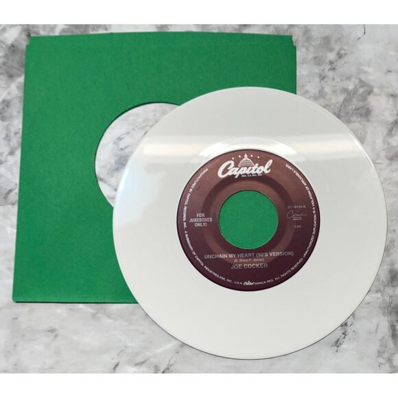 Joe Cocker The Simple Things / Unchain My Heart 90s Version 45 Rock White Vinyl - Picture 4 of 6